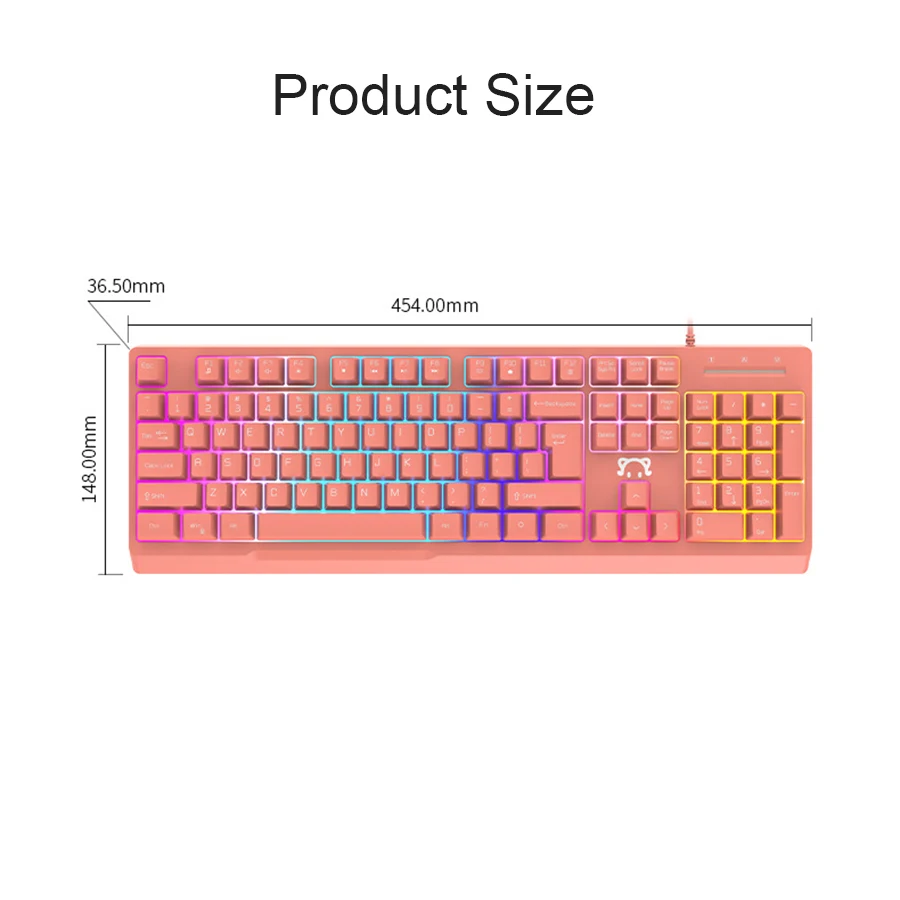 

USB Wired Backlit Gaming Keyboard Mechanical Feeling Keyboard Gaming For Laptop PC Gamer Computer Gamer Wired Gamer Keyboard