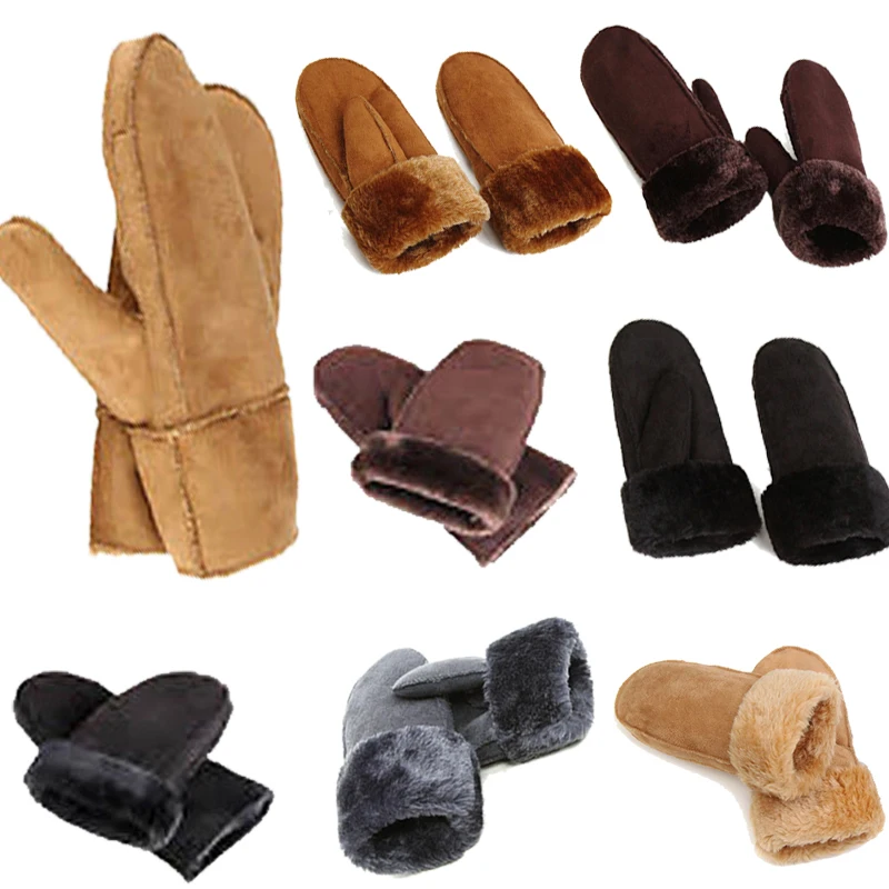 Новое поступление женские зимние перчатки Goocheer из овечьей кожи с теплыми