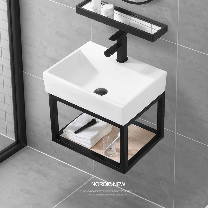 

2021 Best Selling Modern Style Bathroom High End Decoration Square Ceramic Art Basins Wash Hand Sink