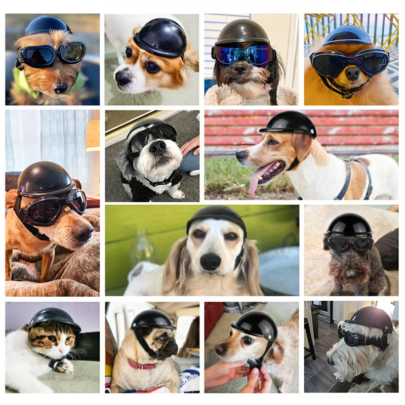 

1PC Pet headgear Pet Toy Pet Helmet Dog Cat Accessories Motorcycle Helmet Creativity Hat Headdress 10/12.2cm