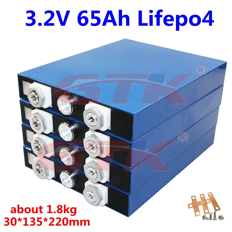 Новый LiFePo4 3 2 v 65Ah литиевая батарея 65ah LFP литиевые железные ячейки для diy 48v 24v 12v solare