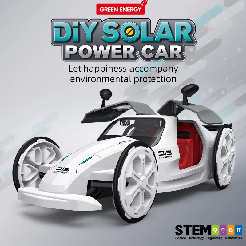 Solar Cars DIY Kit STEM Assembled Racing System Robotics Educational Toys Robot Technology Energy for Kids Student Boys | Игрушки и