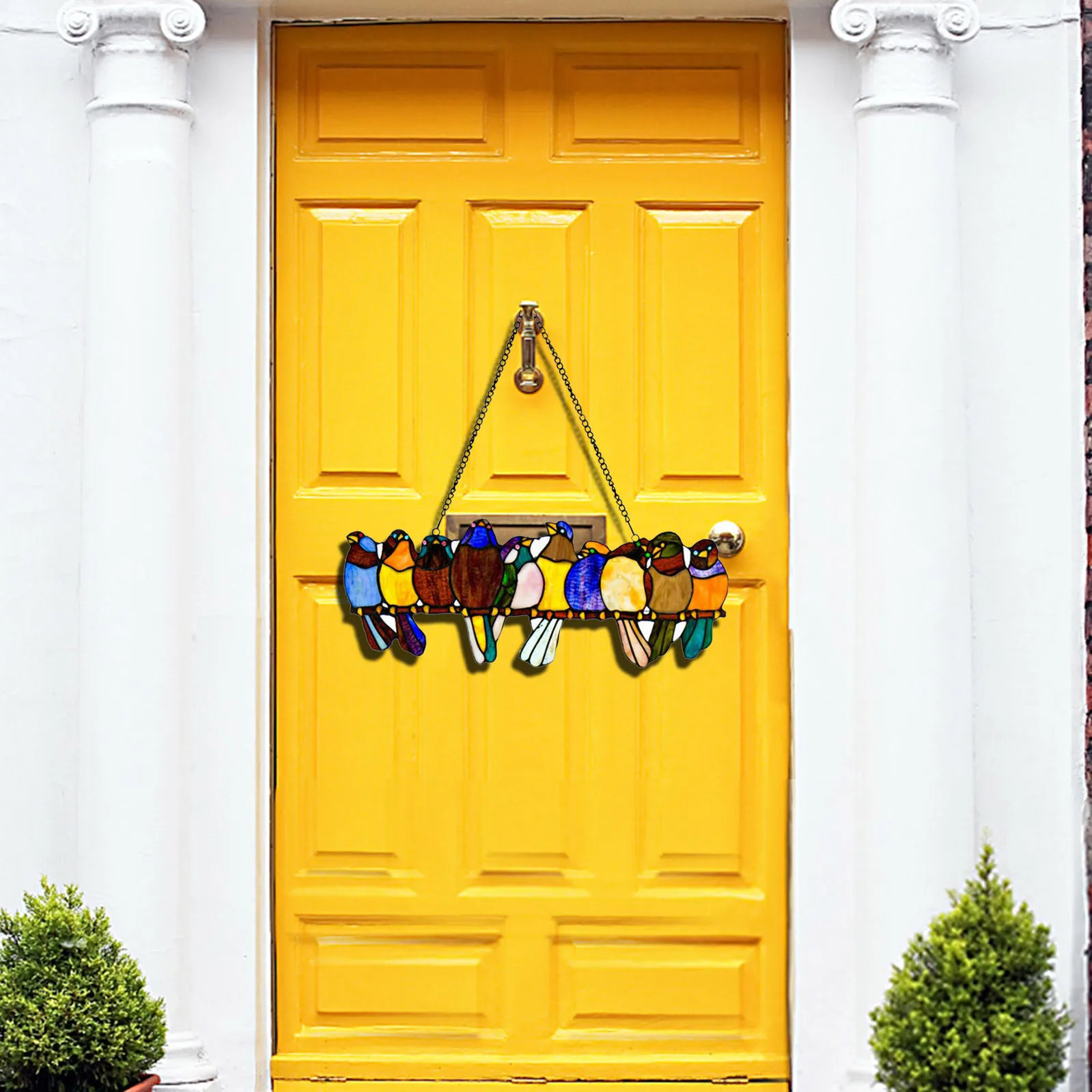 Декоративные акриловые украшения в виде птиц стильная витражная панель для окна