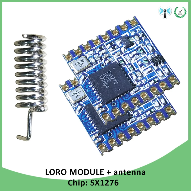 

2p 868MHz super low power RF LoRa module SX1276 chip Long-Distance communication Receiver0and Transmitter SPI IOT with antenna