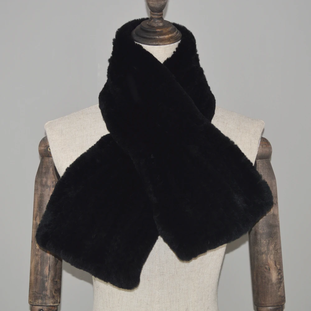 2020 оптом и в розницу новый Для женщин Настоящий мех кролика шарф 100% Рекс теплая