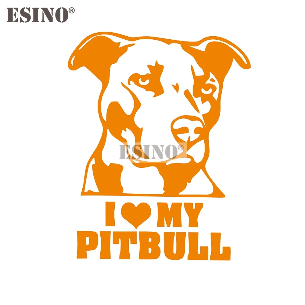 Автомобильный Стайлинг забавная наклейка I Love My Pitbull автомобильная мультяшная