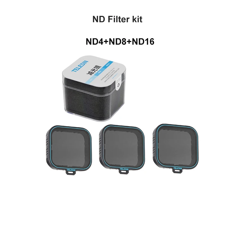 Набор фильтров TELESIN CPL ND 4 8 16 для Gopro hero 7 6 5 hero 7 hero 6 hero 5 filtre kit filtro поляризационный фильтр для камеры go pro - Цвет: ND
