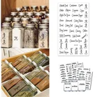 132 шт.276 шт., водонепроницаемые наклейки для кладовой, запасы этикеток для кладовой, еды, кухни, наклейки для банок, домашний кухонный Организатор, кухонный Органайзер