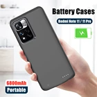 Умные Чехлы для аккумуляторов для Xiaomi Redmi Note 11 Pro +, внешний аккумулятор на 6800 мАч, чехол для зарядки Redmi Note 11 Pro, чехол для зарядного устройства