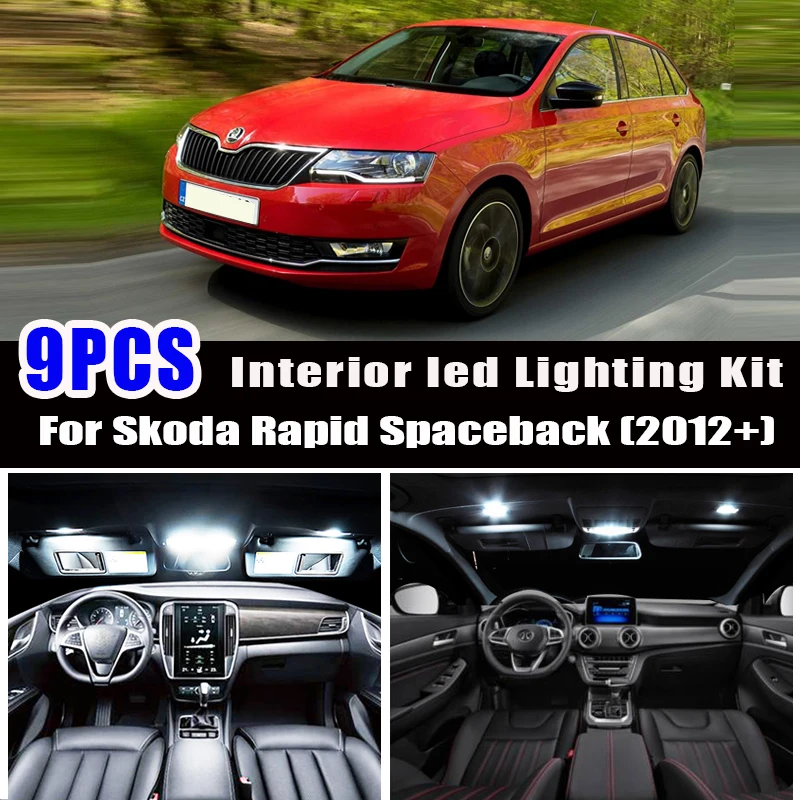 Светодиодный светильник для Skoda Rapid Spaceback NH1 (2012 +) 9 шт. 100% Canbus без ошибок|Сигнальная