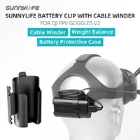 sunnylife battery clip cable management winder protective case headband back holder accessories for dji fpv goggles v2