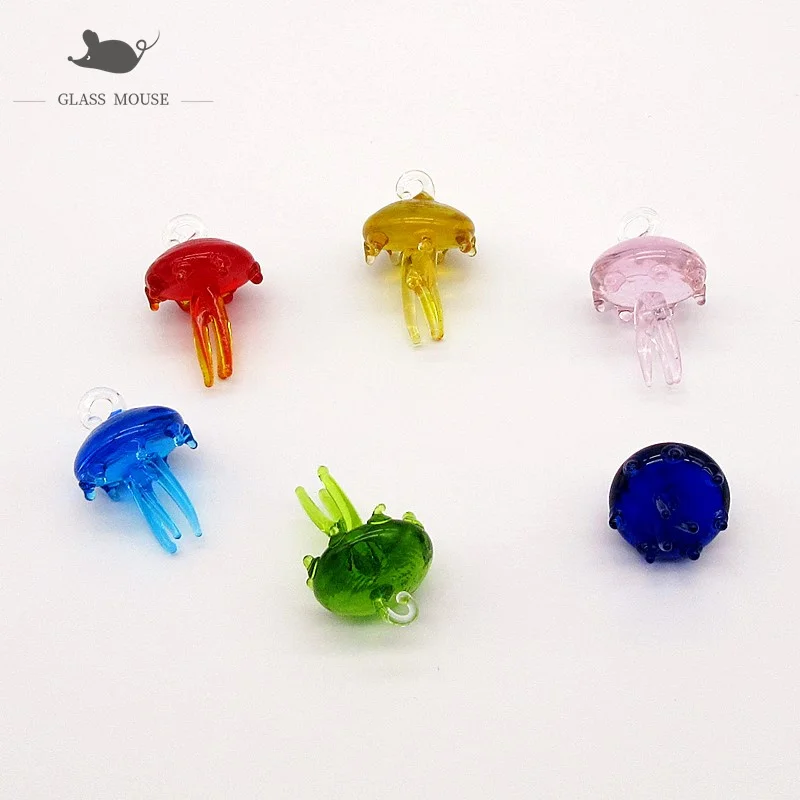 

6pcs NEW Handmade glass Dolphin ornaments Aquarium fish tank decorative Figurines Miniature Marine animals glass statues Pendant