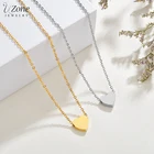 UZone, ожерелья из нержавеющей стали с гравировкой имени на заказ, подвеска, сердце, персик, ювелирные изделия, цепочка, ожерелье для женщин, Подарок на годовщину пары