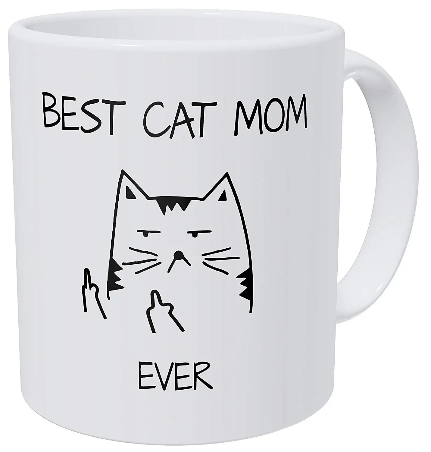 Забавная кофейная кружка с пальцами и лицом кошки 11 унций | Дом сад