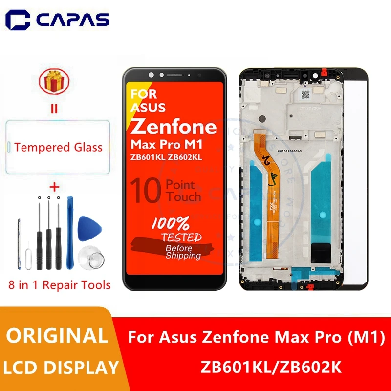 ЖК дисплей и рамка для Asus Zenfone Max Pro M1 ZB601KL сенсорный экран 10 дюймов Для ZB602KL замена