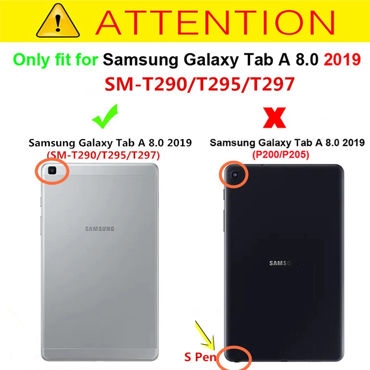 QIJUN Coque для Samsung Galaxy Tab A 8,0 дюймов() SM-T290 T295 T297 8," чехол для планшета Fundas кожаные чехлы