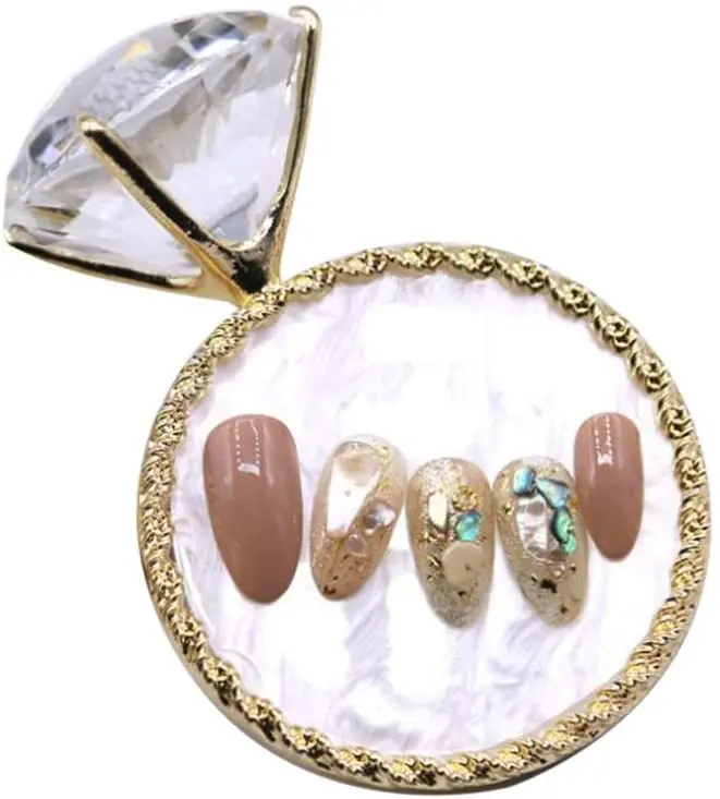 

Diamond False Tips Display 2021 Multi-functional Metal Photo Prop Nail Rack Display Shell Big Diamond Nail Palette Display Board