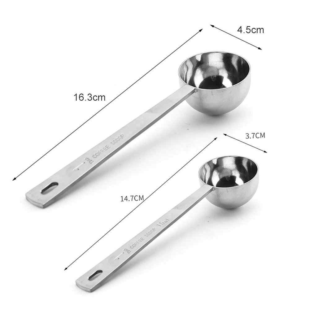 

15ml/30ml Long Handle Stainless Steel Milk Coffee Powder Scoop Measuring Spoon