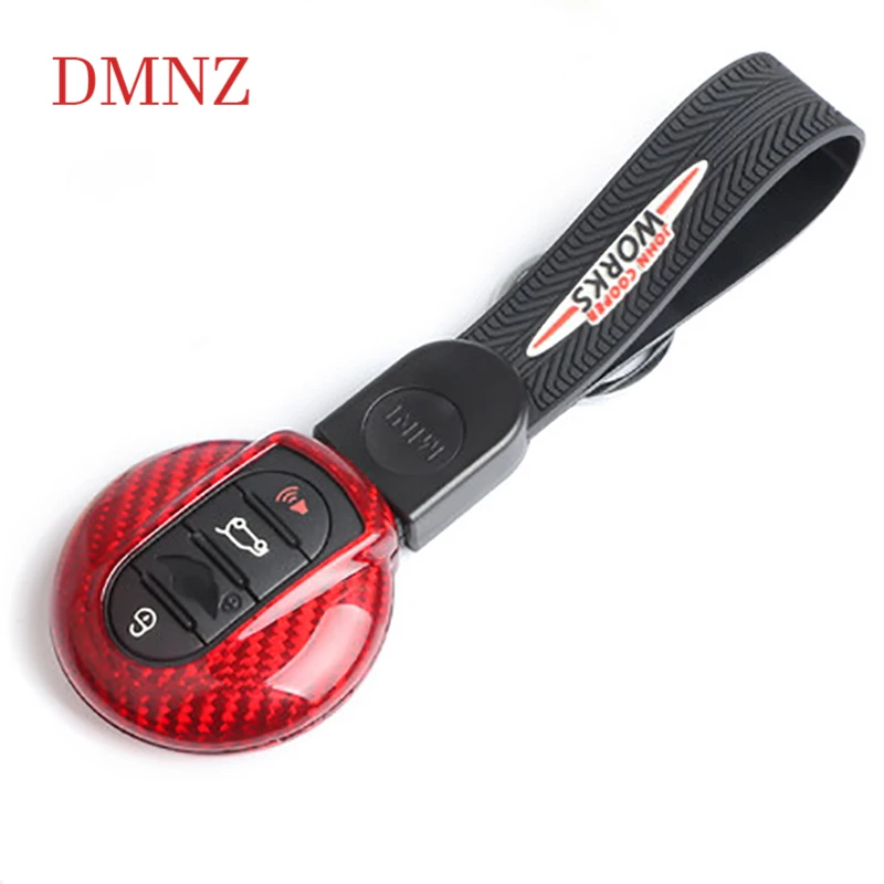 

Carbon Fiber Key Case Protection Cover Deocoration shell For BMW MINI Cooper Clubman F54 F55 F56 F57 F60 Car Styling Accessories