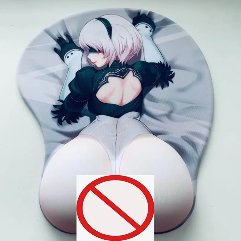 

Non-slip 3D Cute Mouse Pad Anime Sexy Girl Nier 3D Hip Soft Mouse Pads with Wrist Rest Gaming Mousepad Mat for LOL CSGO 26*22