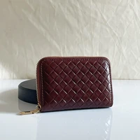 coin purses and handbags designer bags luxury card holder zipper woven wallet genuine leather short