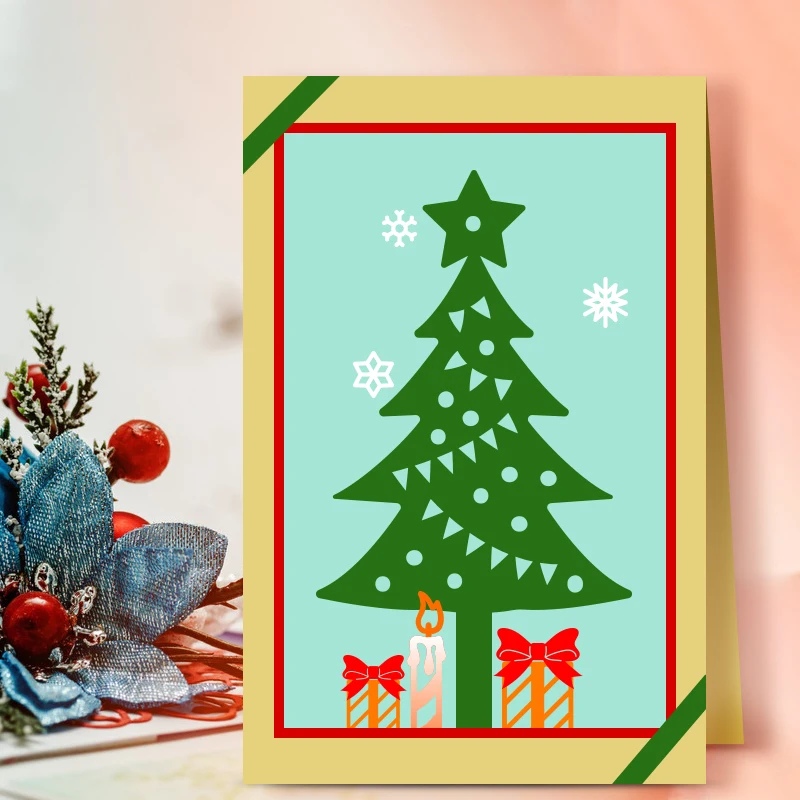 InLoveArts штампы в виде рождественской елки Подарочная коробка металлические