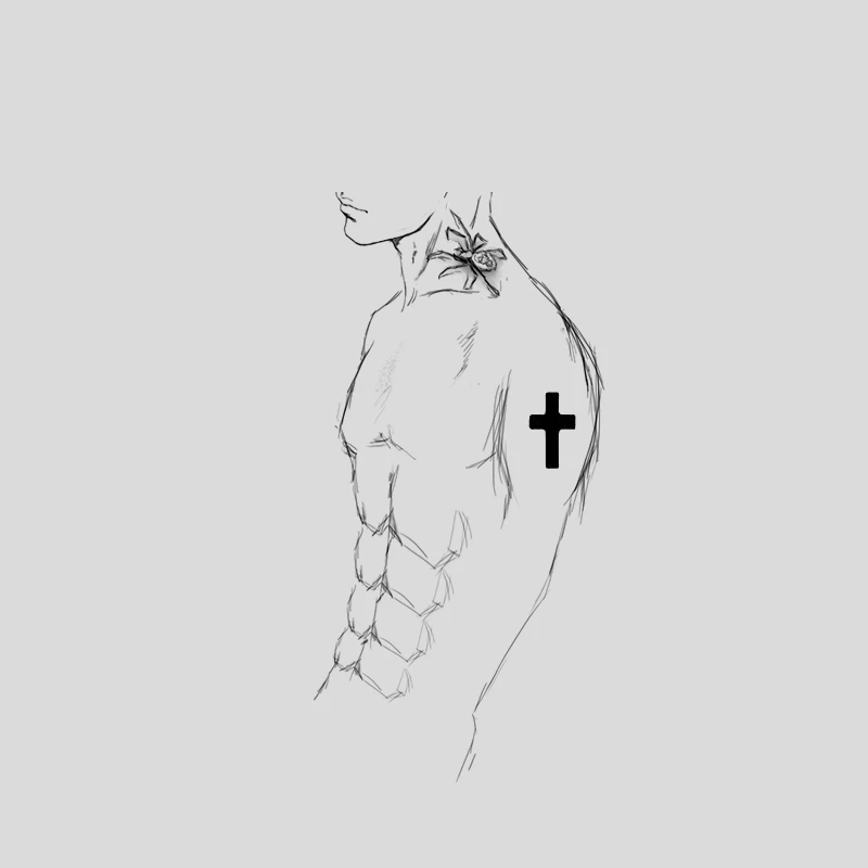 1 шт. маленький крест Водонепроницаемая временная татуировка мужские и женские