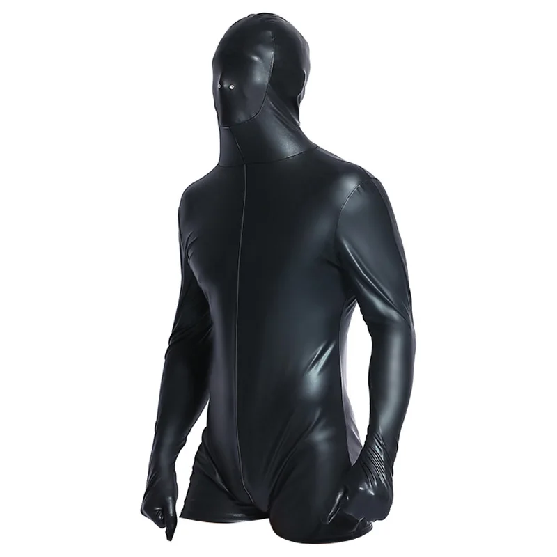 Латексный бондаж Zentai костюм кошки из лакированной кожи фетиш Мужская одежда