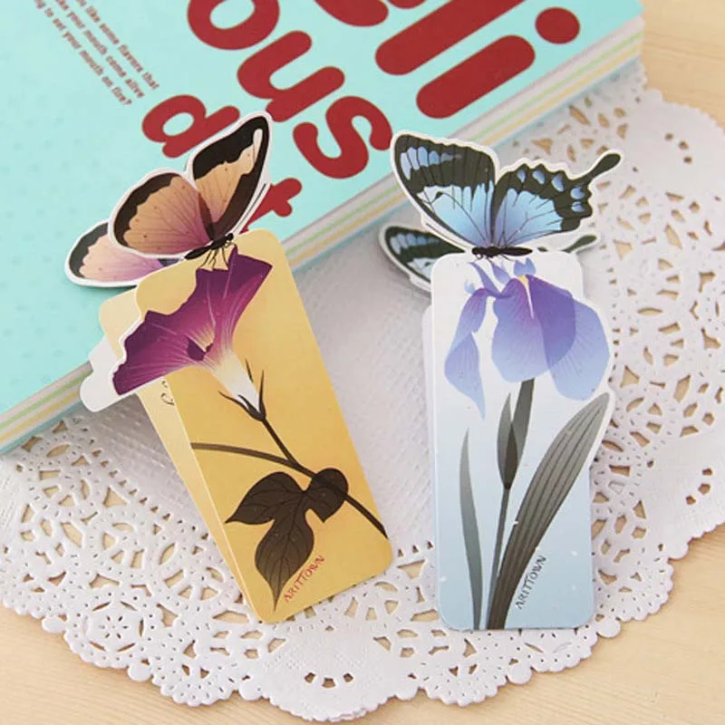 3D закладки-бабочки красивые для книг отметки на линию в качестве подарка день