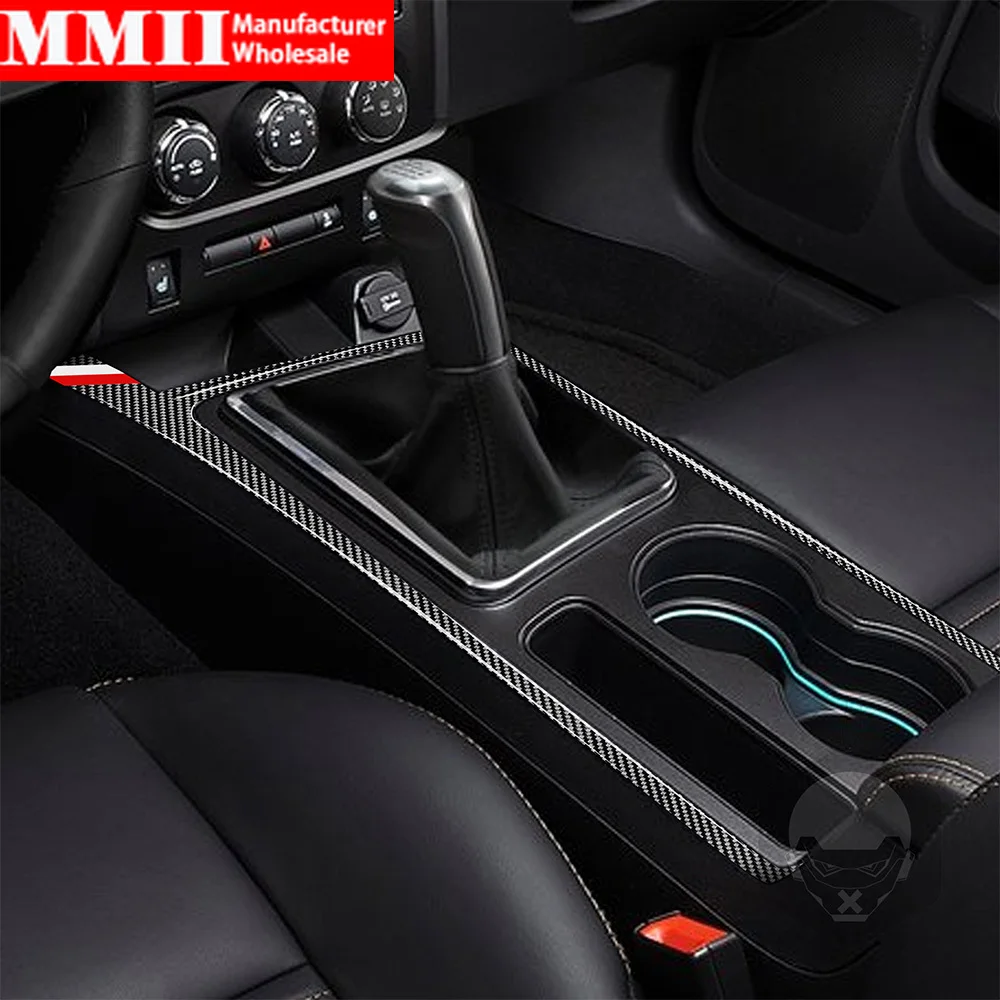 Carbon Fiber Stickers For Dodge Challenger 2008 2009 2010 2012 2013 2014 Gear Shift Surround Frame Interiors Car Accessories