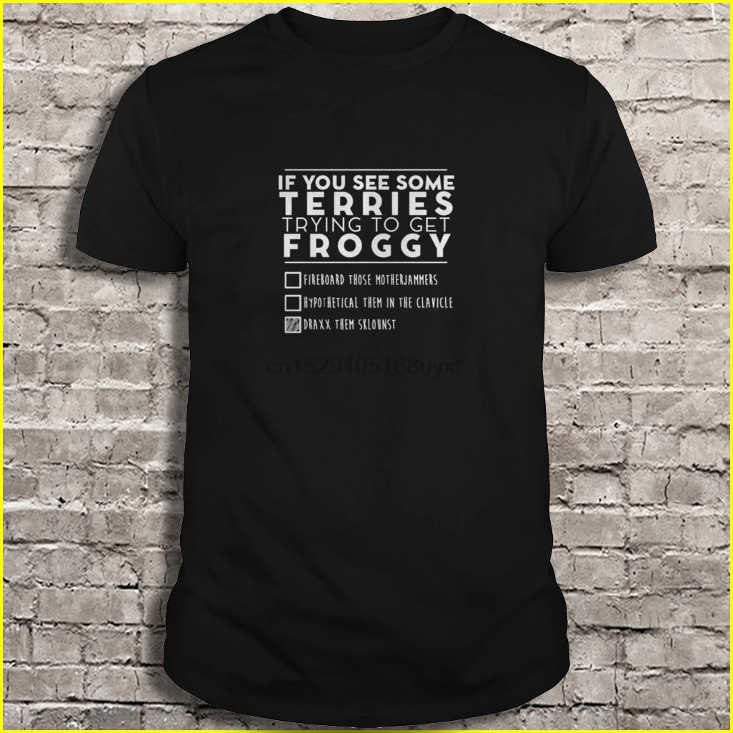 Мужская футболка если вы видите некоторые Terries которые хотят получить Froggy