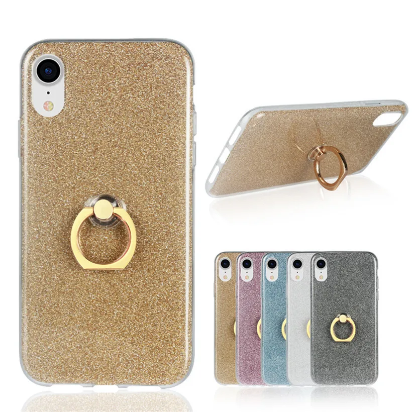 Блестящий чехол для iPhone 11 Pro Max XS XR X 8 7 6 6s плюс 5 5S SE 5C 4 4S Силиконовые Bling Держатель