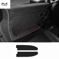 2pcslot car sticker suede nubuck leather interior door armrest decoration cover for 2016 2017 2018 porsche 718