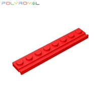 building blocks accessories 1x8 single side track plate with chute 10pcs moc educational education toys for children 4510
