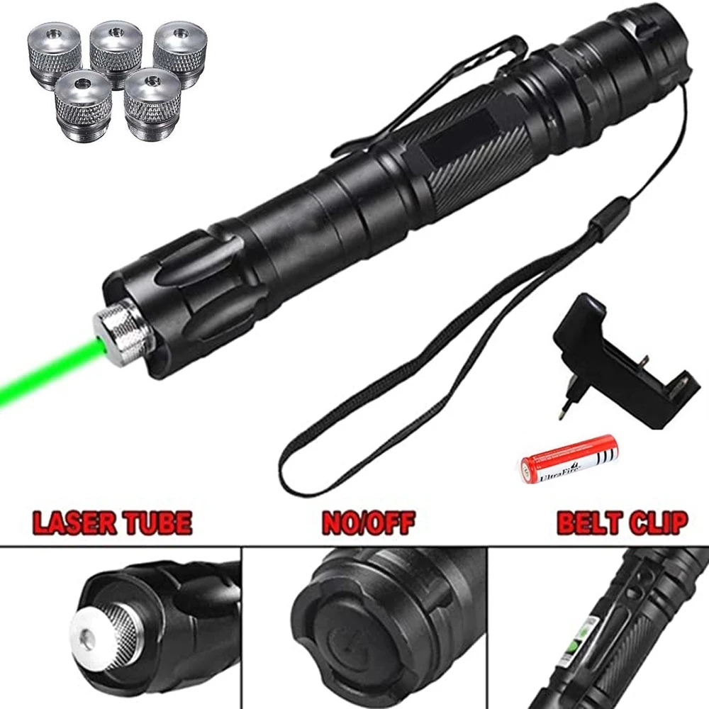 Мощная зеленая лазерная указка для охоты 10000 м 5 мВт уличная с длинным расстоянием