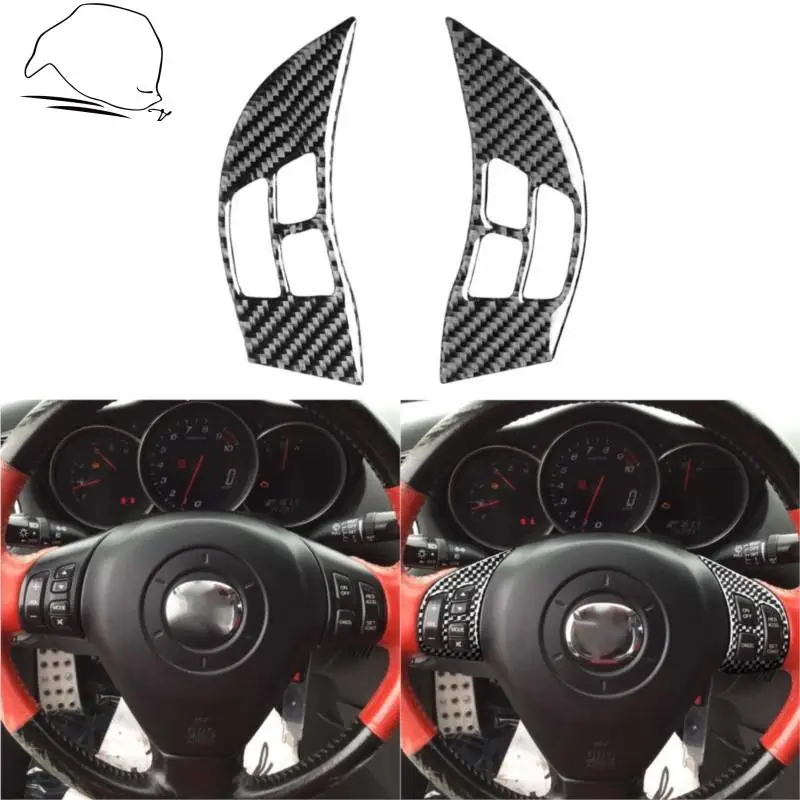 

Для Mazda RX8 RX-8 SE3P JM1FE 2004-2008 кнопочная панель на рулевое колесо, Модифицированная наклейка из углеродного волокна, автомобильные аксессуары