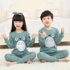 Детские Мультяшные пижамы Тоторо осенние Хлопковые наборы для маленьких девочек домашняя одежда для мальчиков пижамы детские пижамы одежда для сна для подростков