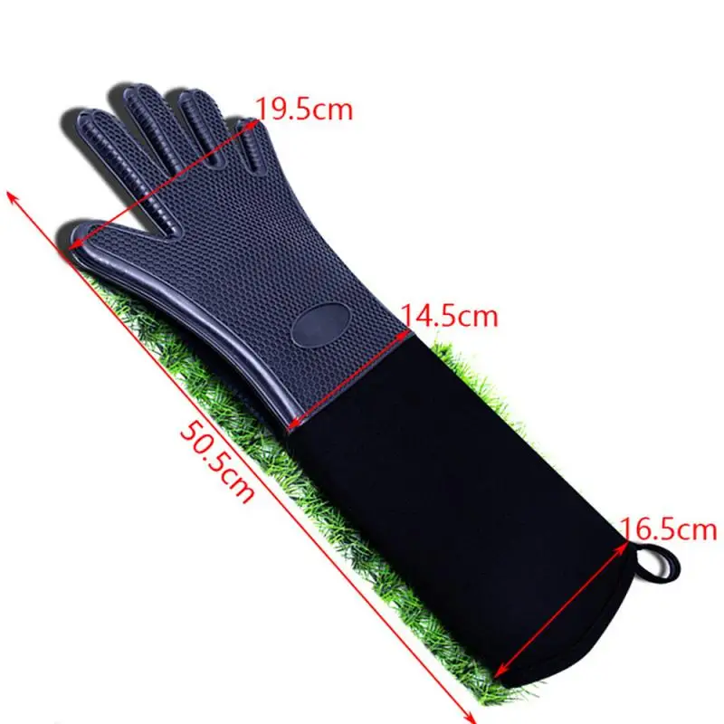 

Oven Mitts Canvas Stitching Honeycomb Gloves Slip-proof Baking Cooking Gloves Silicone Oven Insulated Miits Home Kitchen Tools