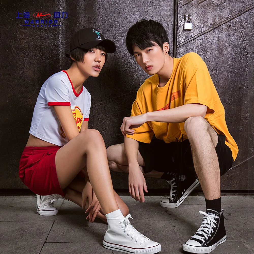 High Gang Breathable Casual Shoes 2020 New Summer Unisex Lovers Black White Strong Breathable Rubber Sole Canvas Shoes For Girls