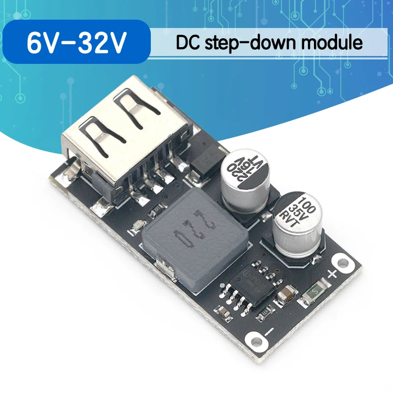 MH KC24 QC3.0 QC2.0 USB DC понижающий преобразователь зарядки модуль 6 32V 9 В 12 24 постоянного