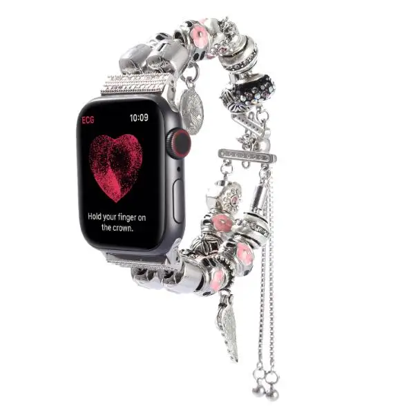 Роскошный ювелирный декоративный ремешок для apple watch, браслет с агатом и драгоценным камнем для iWatch 38 мм 42 мм 40 мм 44 мм Серия 1 2 3 4 - Цвет ремешка: 1