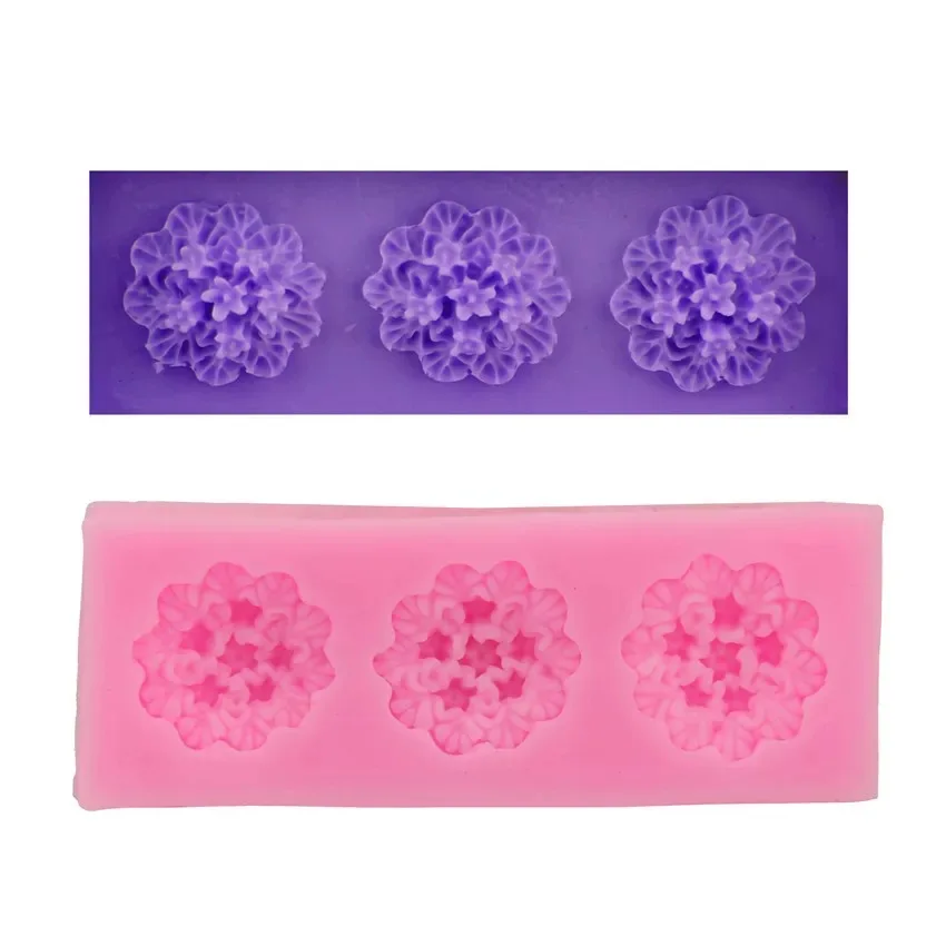 

Три даже цветок силиконовые формы для торта DIY силиконовые инструменты для украшения тортов из мастики ледяной куб форма для шоколада
