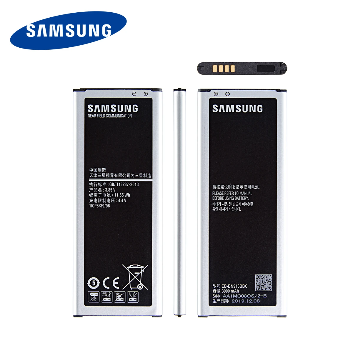 SAMSUNG-bater&iacute;a original de EB-BN916BBC para Samsung Galaxy Note 4, Pila de 3000mAh, N9100, N9106W, N9108V, N9109V, Note 4, WO-1