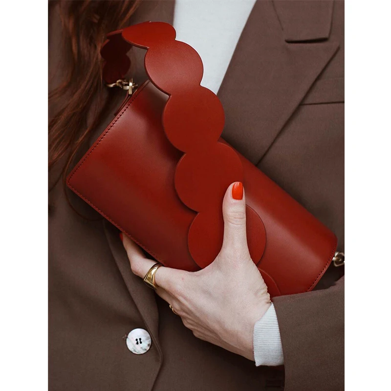 

Новая Геометрическая нишевая дизайнерская круглая сумка на одно плечо, трехмерная ручная сумка через плечо для женщин