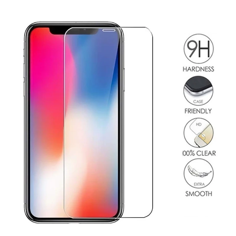 Закаленное стекло для iphone 7 plus 4 4S 5 5s se 6 6s 11 pro 8 x защита экрана защитное на xr xs