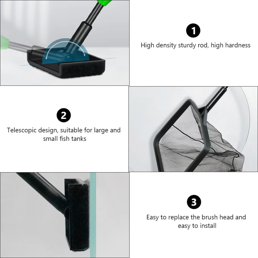 

1 Set Aquarium Cleaning Brush Graver Cleaning Algae Remover Fish Scooping Tool