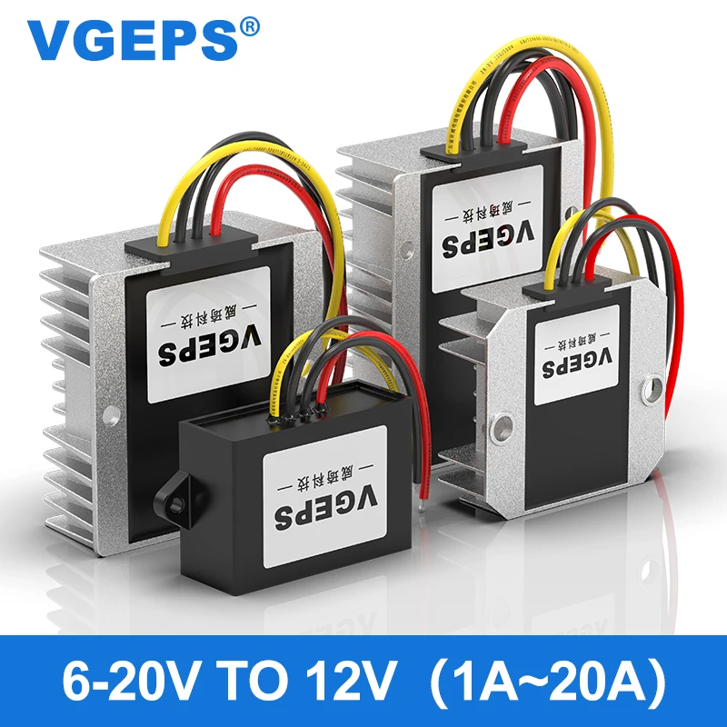 

6-20V to 12V DC power supply voltage regulator module 12V to 12V car automatic buck-boost power converter