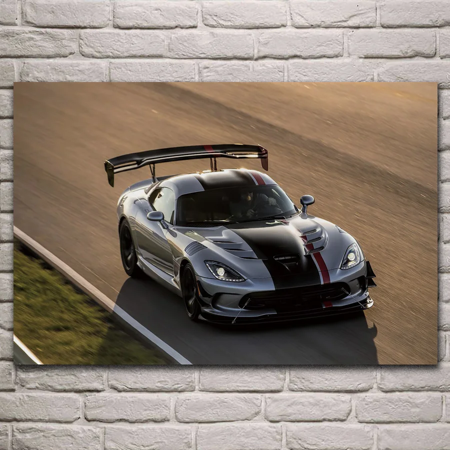 Viper ACR гоночные автомобили Супер спортивный автомобиль ткань постер гостиной