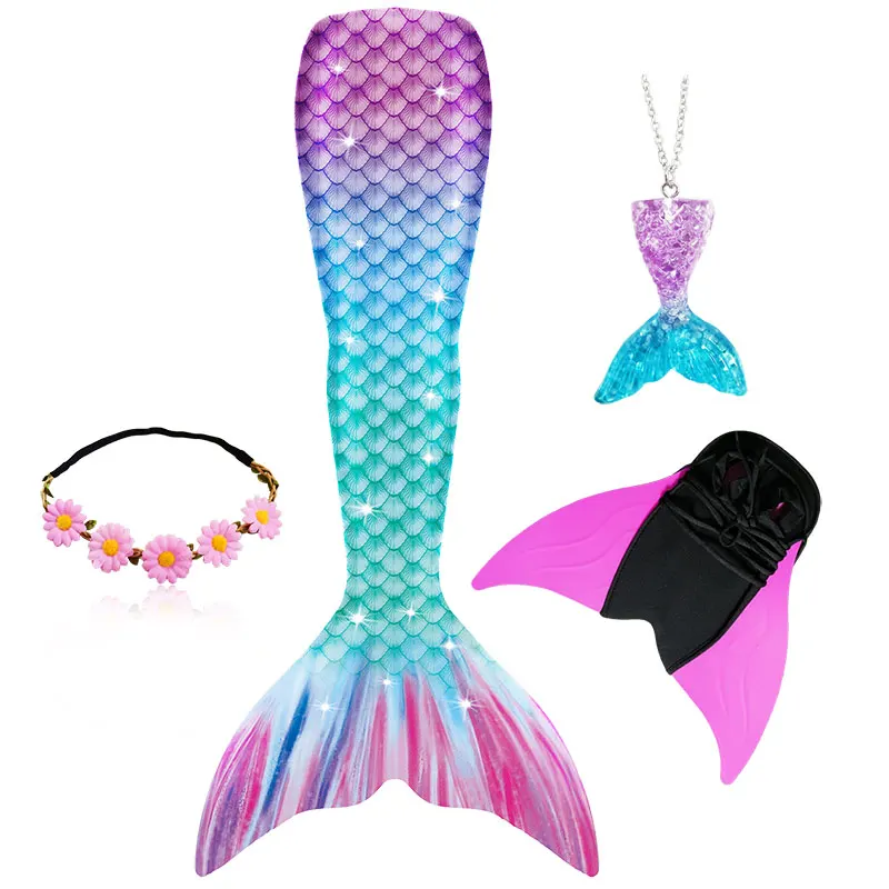 Аксессуары для детей и взрослых можно добавить с моноластами костюмы русалки