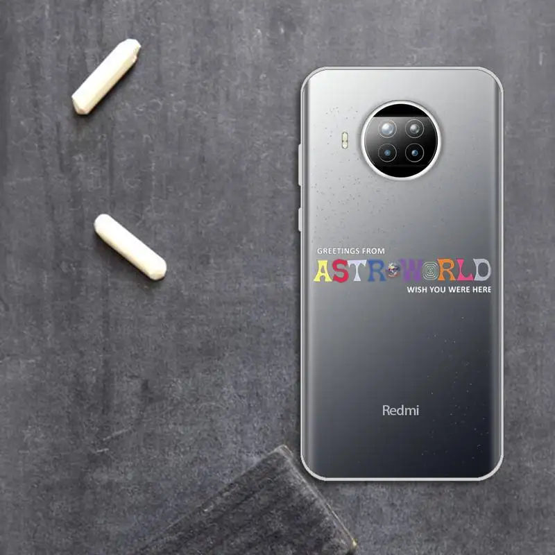 

Travis Scotts Astroworld rapper Phone Case Transparent for Xiaomi Redmi note 10 t 8 9 pro lite 11